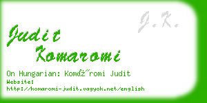 judit komaromi business card